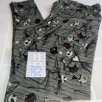 Pre-owned Tc2 Lularoe Leggings Colorful Nightmare Before Christmas